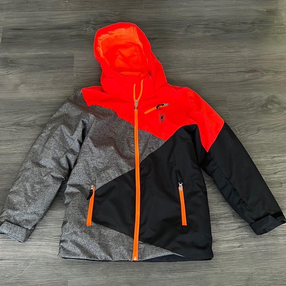 Spyder Ski Coat Jacket Parka Size 18 Youth Black Grey Red Orange Boys Girls